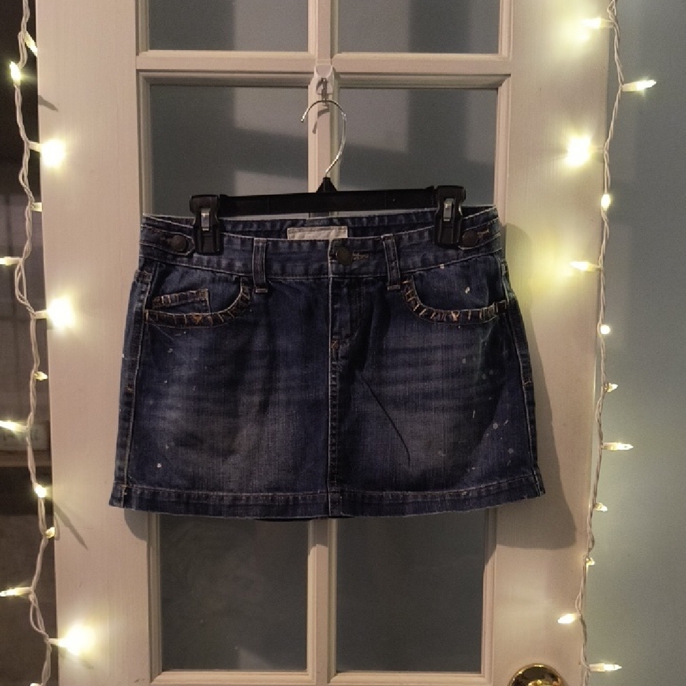Maurices Blue Denim Mini Skirt